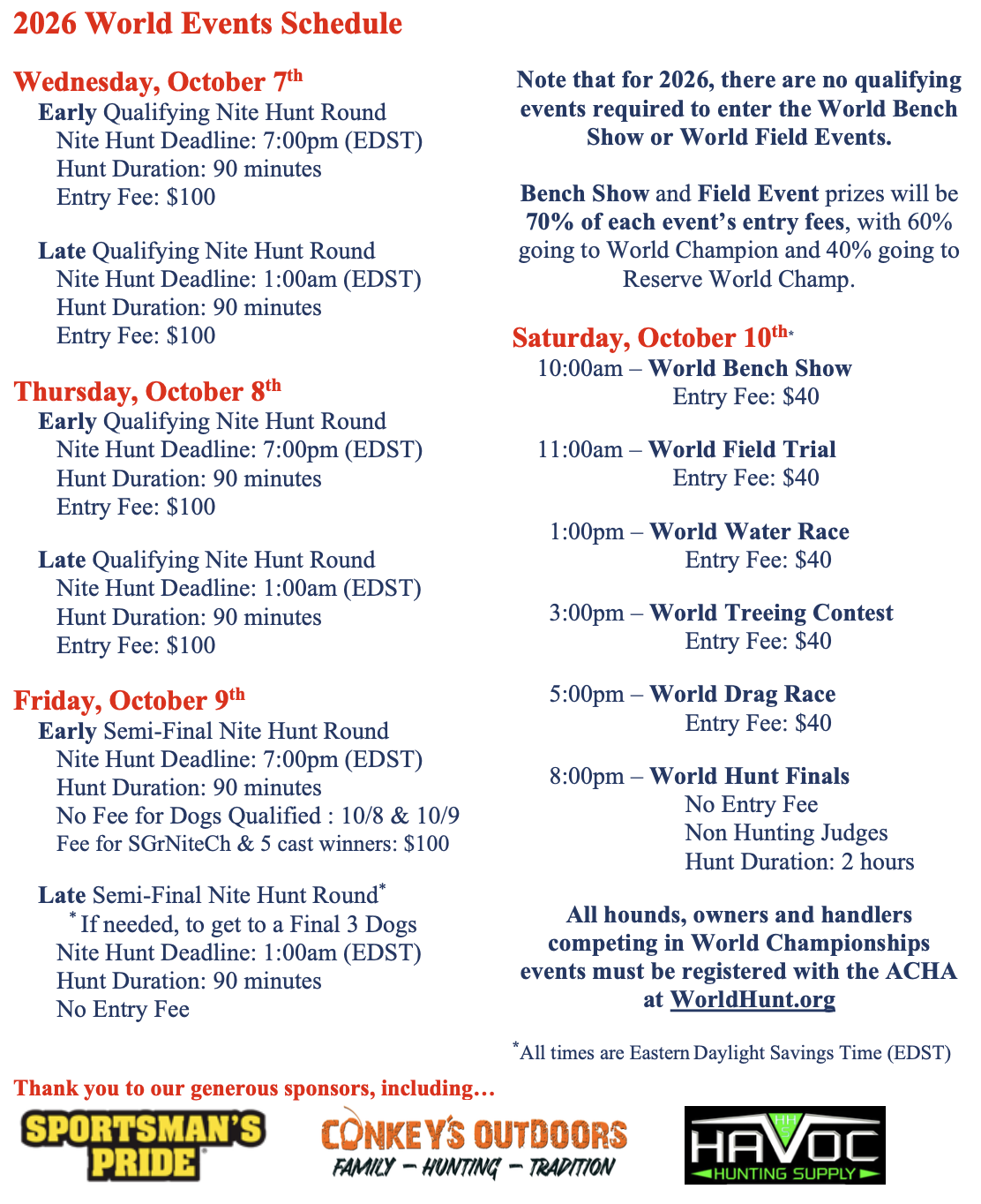 2026 World Events info, page 2